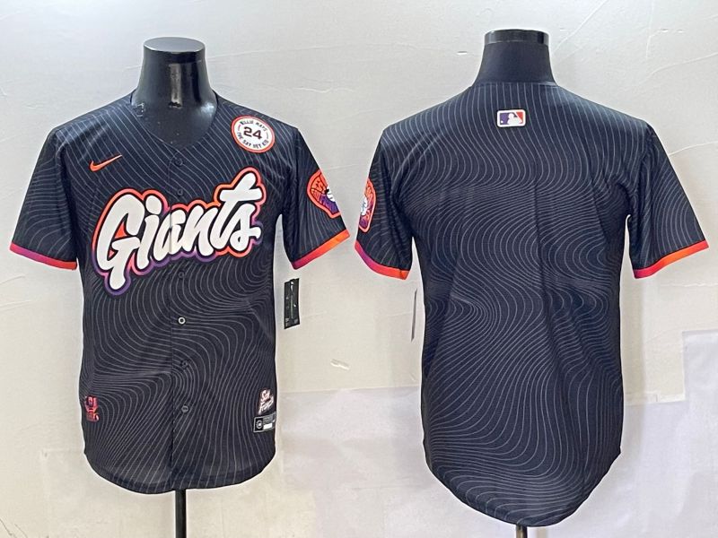 Men San Francisco Giants Blank Black Second generation Joint Name Nike 2025 MLB Jersey style 15